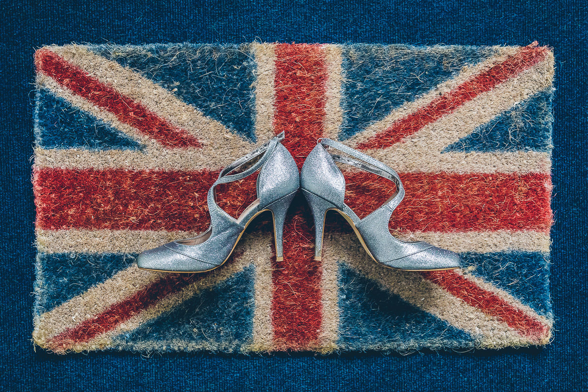 Creative wedding shoe photo